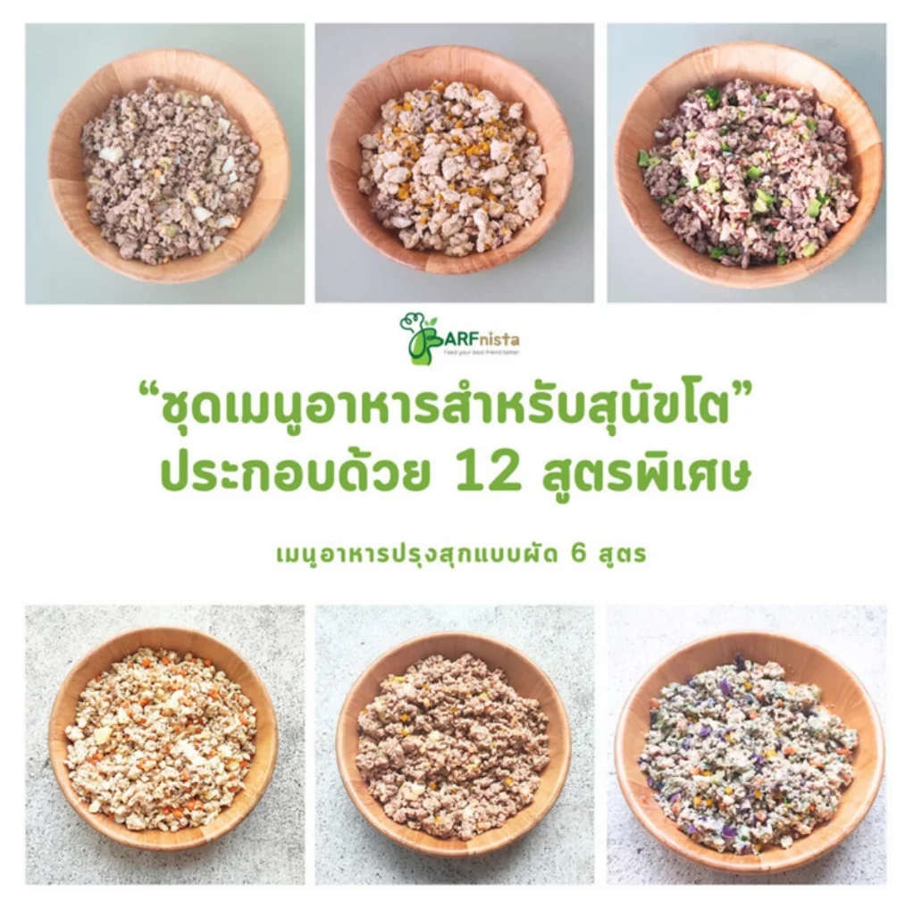 ชุดตัวอย่างอาหารปรุงสุกสำหรับสุนัขโต 6 สูตร